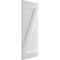 Ekena Millwork True Fit PVC Four Board Joined Board-n-Batten Shutters w/Z-Bar, White , 21 1/2W x 32H, PR TFP102BBF21X032WH - alternate 3